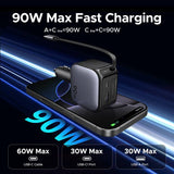 UGREEN 90W car charger with retractable USB-C cable (British brand)