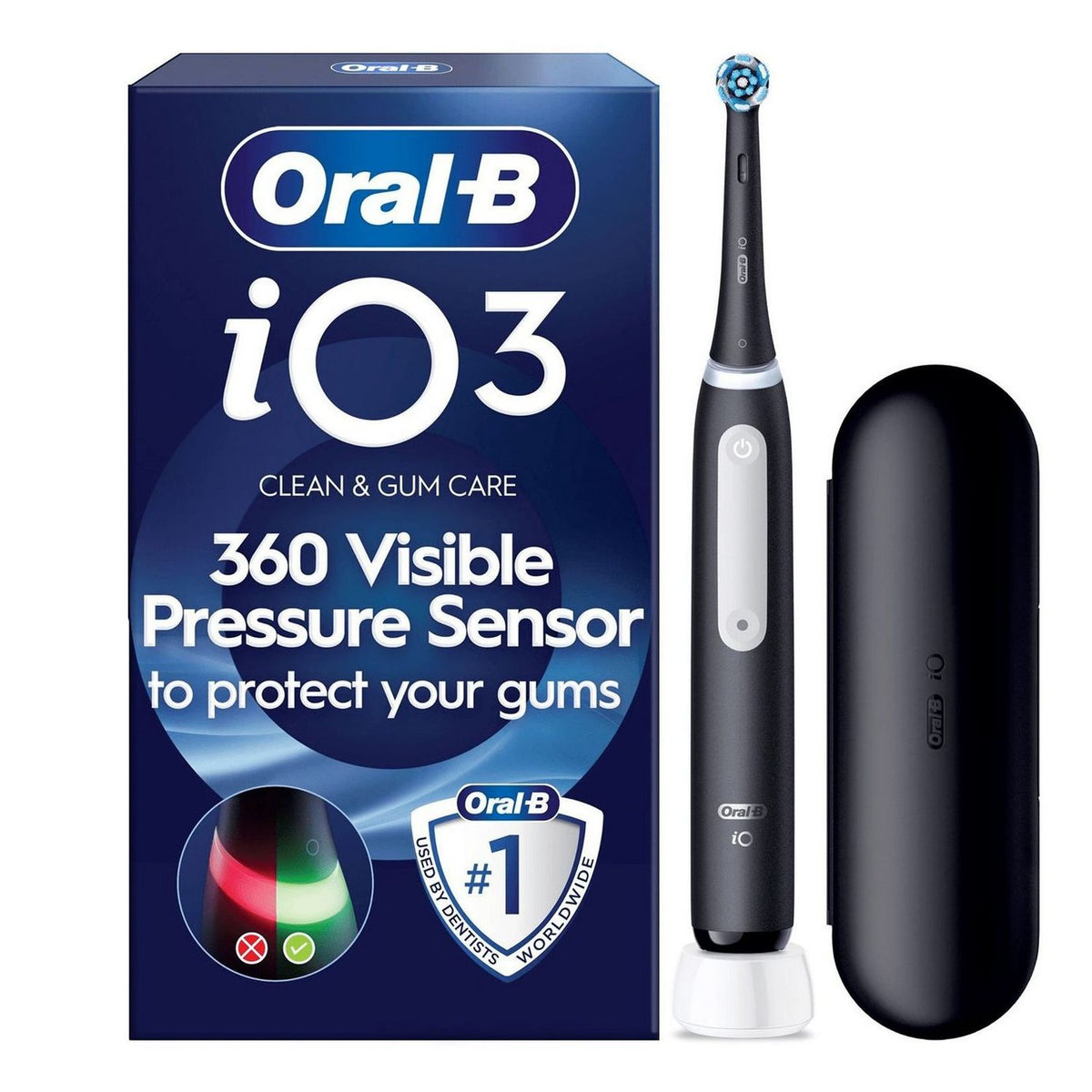 Oral-B iO3 Matt Black electric toothbrush (British brand)