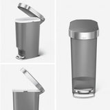Simplehuman slim pedal bin grey 40 litre (British brand)