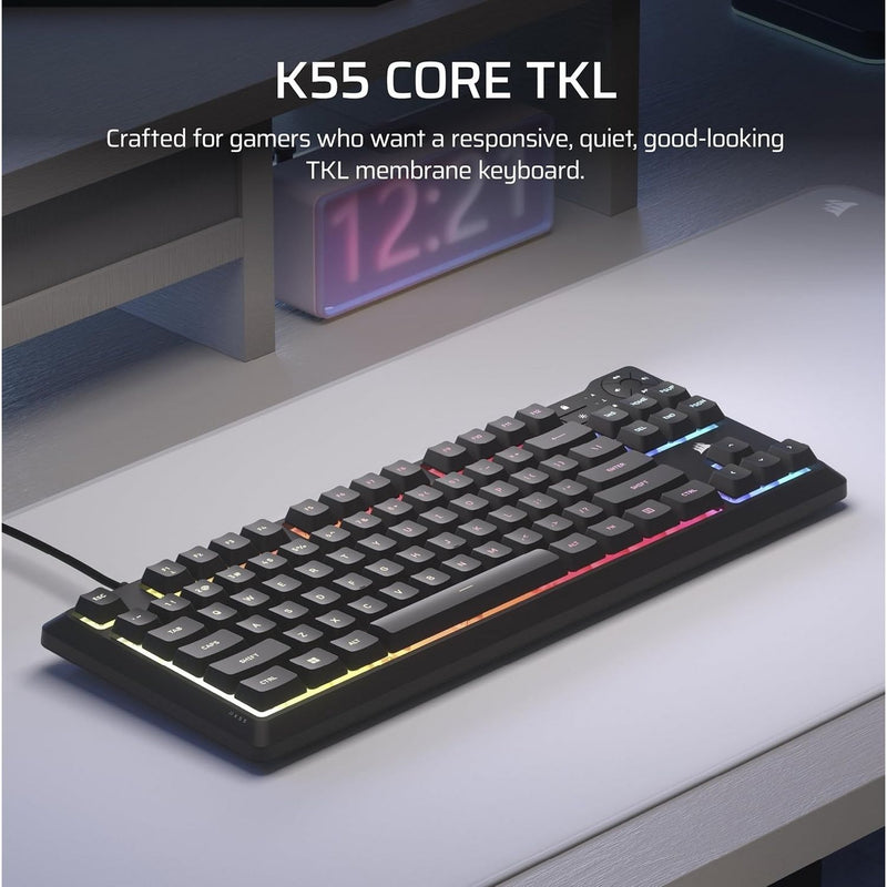 Corsair K55 CORE TKL gaming keyboard, imported from the UK