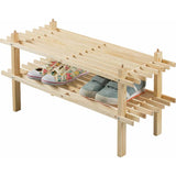 Argos Home shoe rack stackable solid pine, imported from the UK