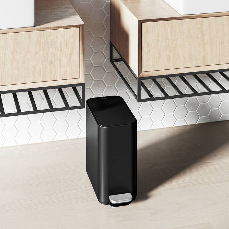 Simplehuman 5L slim bathroom pedal bin black, UK version