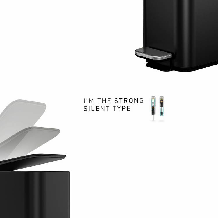 Simplehuman 5L slim bathroom pedal bin black, UK version