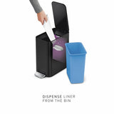Simplehuman 5L slim bathroom pedal bin black, UK version