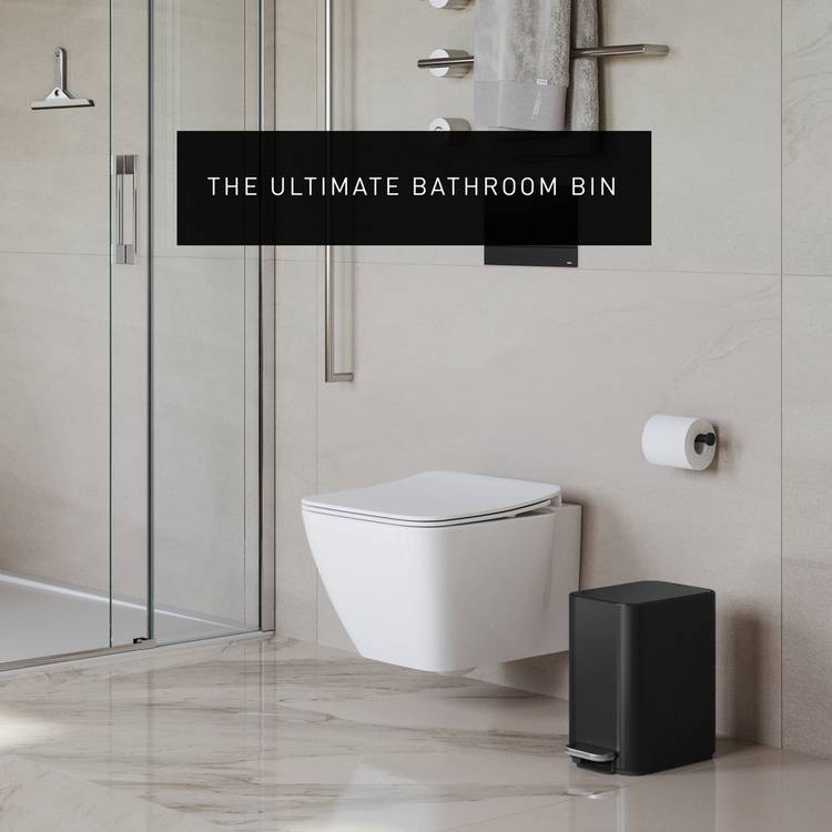 Simplehuman 5L slim bathroom pedal bin black, UK version