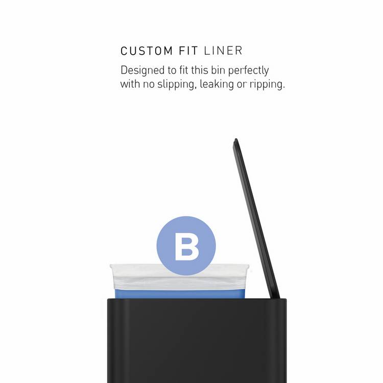 Simplehuman 5L slim bathroom pedal bin black, UK version