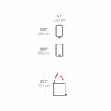 Simplehuman 5L slim bathroom pedal bin black, UK version