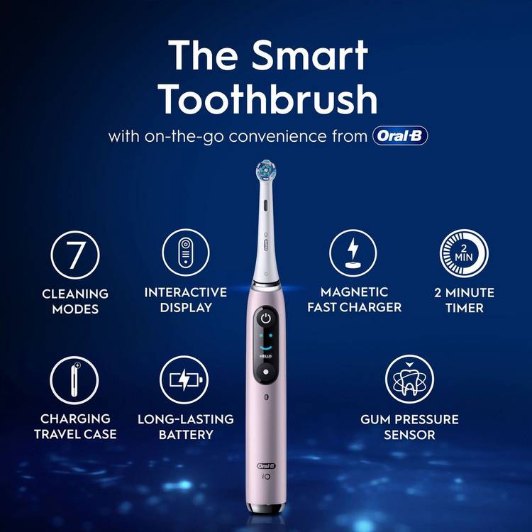 Oral-B iO9 electric toothbrush Rose Quartz Luxe (British brand)