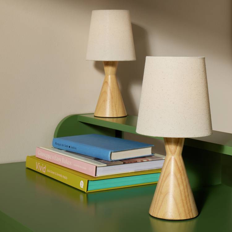 Argos Home table lamp pair natural (British brand)