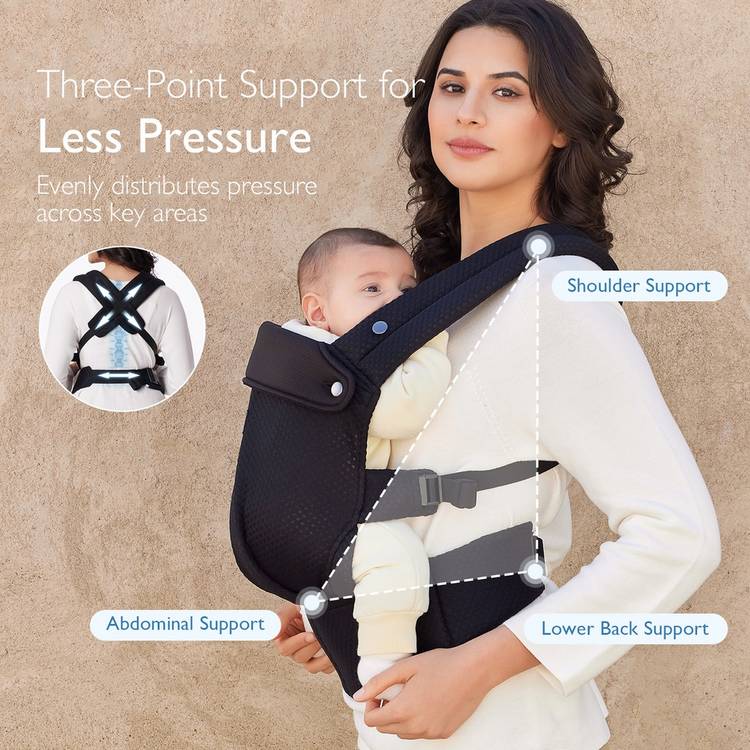 Momcozy Air Mesh baby carrier black (British brand)