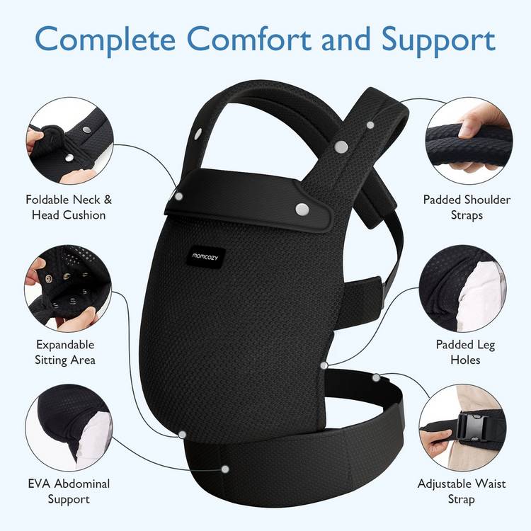 Momcozy Air Mesh baby carrier black (British brand)