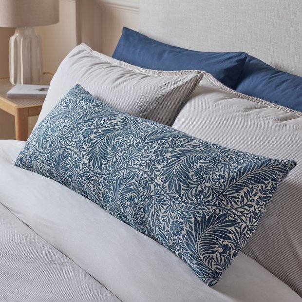 Argos Home navy floral lumbar cushion 80x30cm - British product