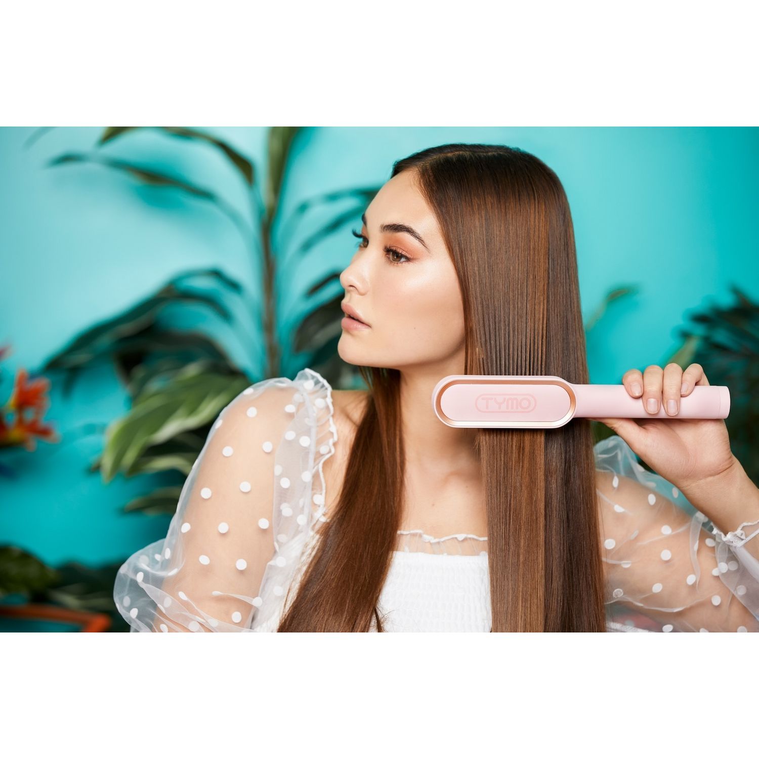 Tymo Ring straightening brush Pink - British product