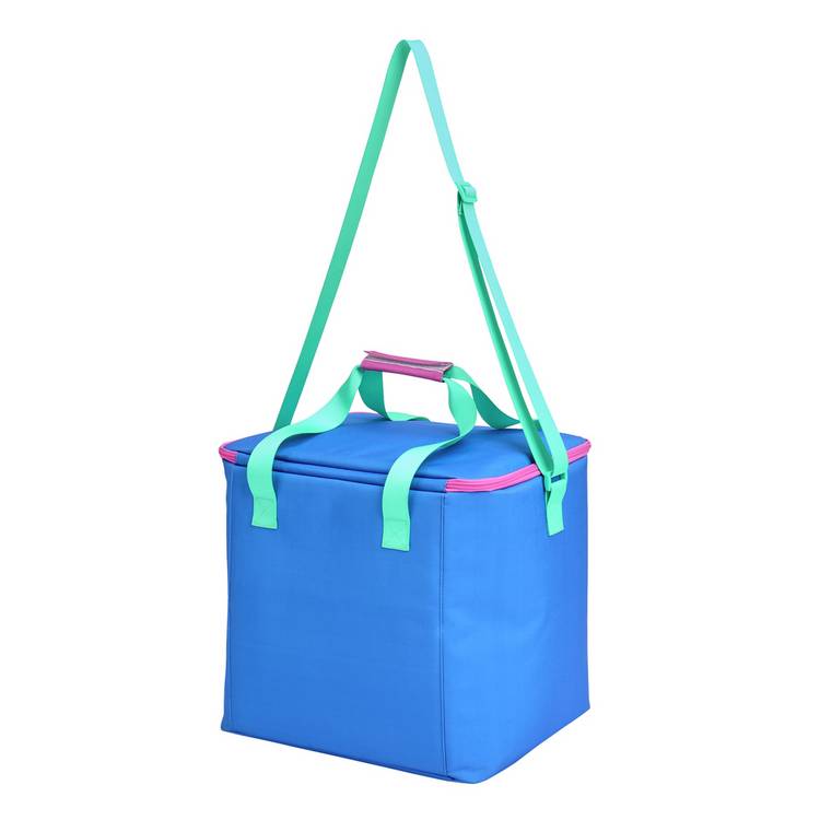 Argos Home striped cool bag, blue, 25L - British product