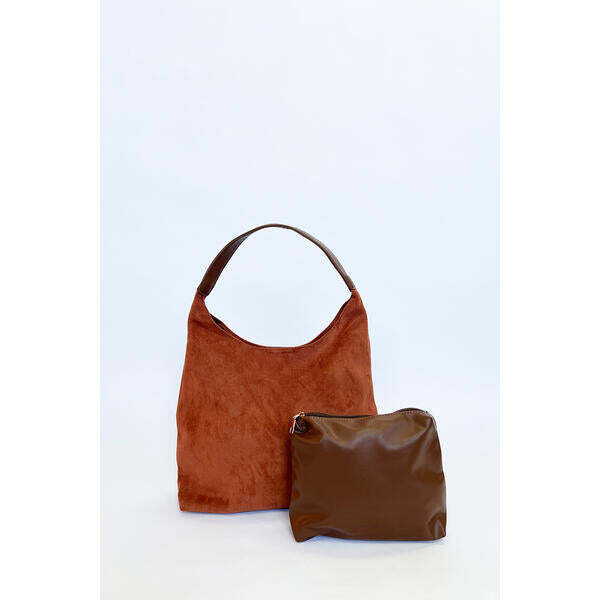 SVNX tan suede hobo bag - British product