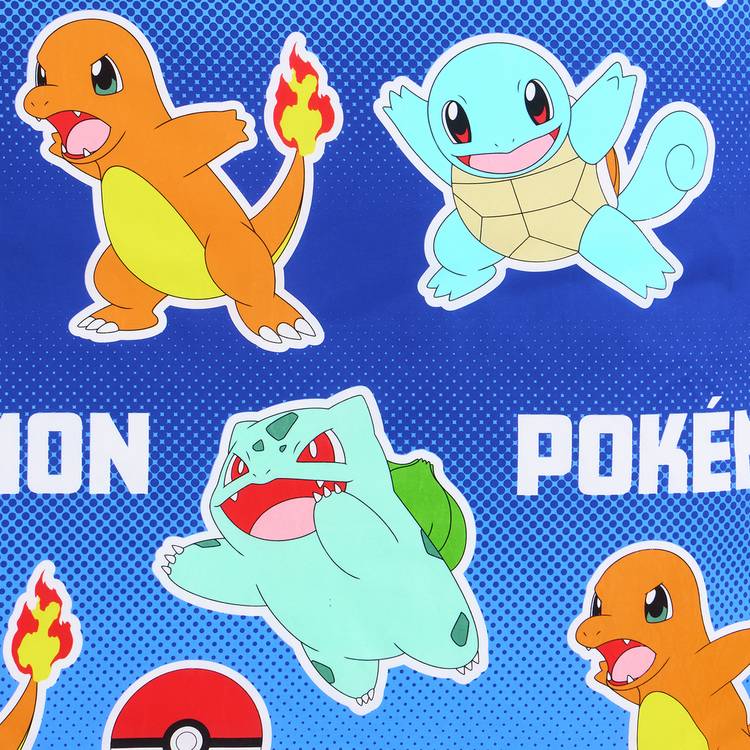 Pokémon bedding set single blue, UK version