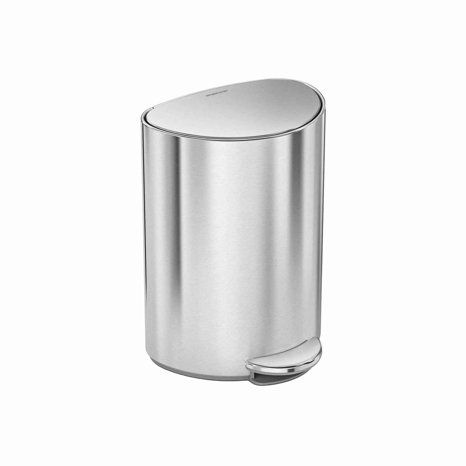 Simplehuman 6L semi-round bathroom pedal bin (British brand)