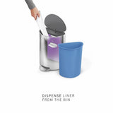 Simplehuman 6L semi-round bathroom pedal bin (British brand)