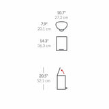 Simplehuman 6L semi-round bathroom pedal bin (British brand)
