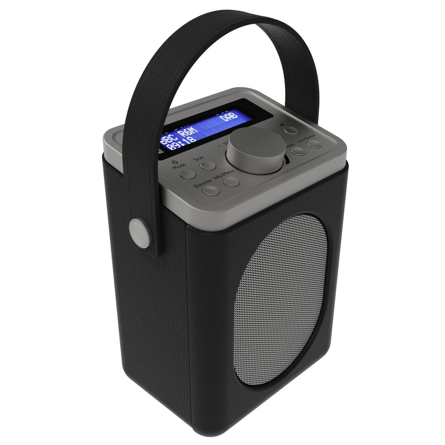 Majority Little Shelford portable DAB radio black grey, imported from the UK
