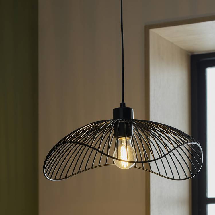 Argos Home black wire pendant light (British brand)