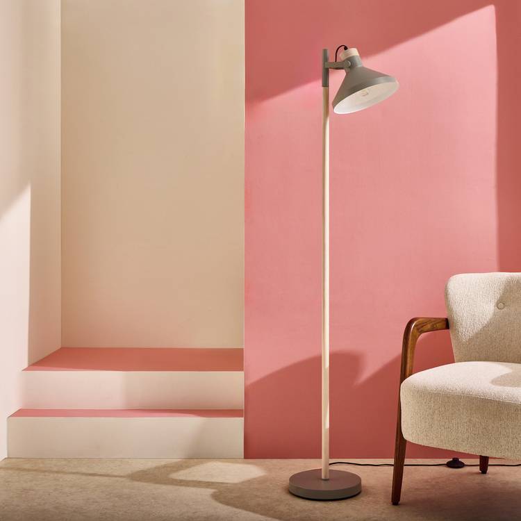 Argos Home Skandi adjustable head floor lamp in grey - British product