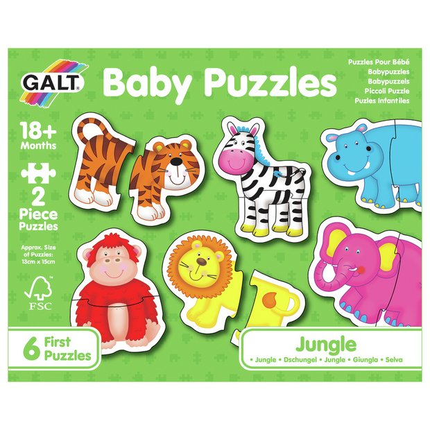 Galt Jungle Baby Puzzles chunky pieces set, imported from the UK