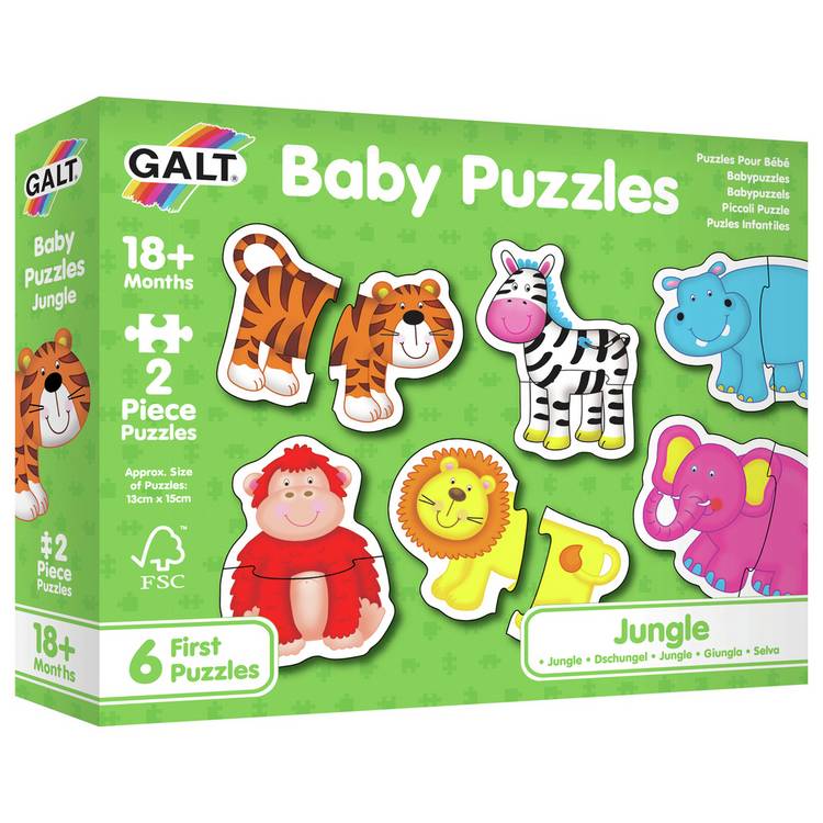 Galt Jungle Baby Puzzles chunky pieces set, imported from the UK