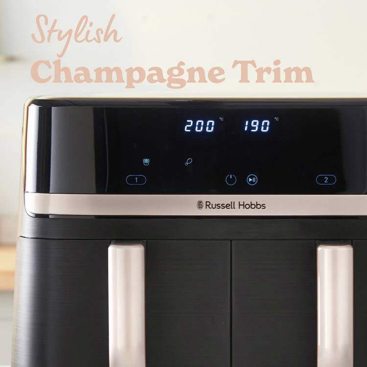 Russell Hobbs Satisfry Dual air fryer 9L, imported from the UK