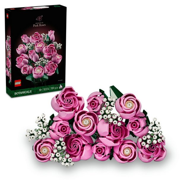 LEGO Botanicals Bouquet of Pink Roses building set 789 pieces (British brand)
