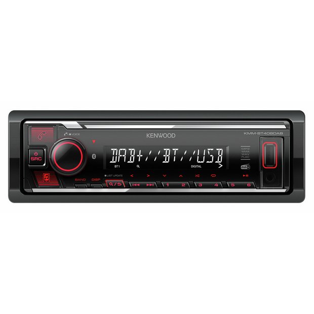 Kenwood KMM-BT408DAB car radio with DAB and Bluetooth (British brand)