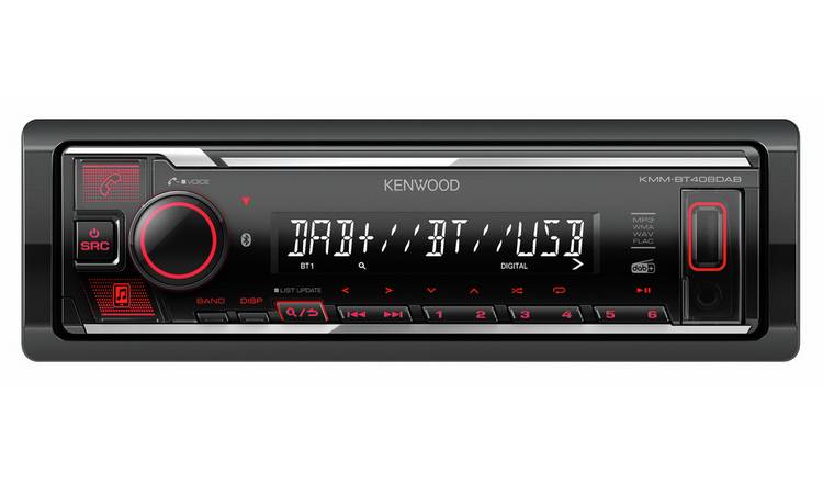 Kenwood KMM-BT408DAB car radio with DAB and Bluetooth (British brand)