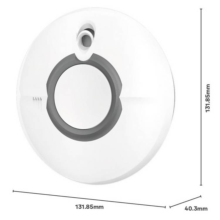 Yale smoke sensor with hush button 13.2cm, UK version