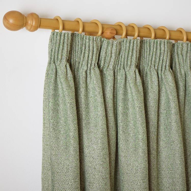 Habitat herringbone green curtains 117x137cm - British product