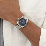 HUGO blue dial stainless steel watch 42mm (British brand)