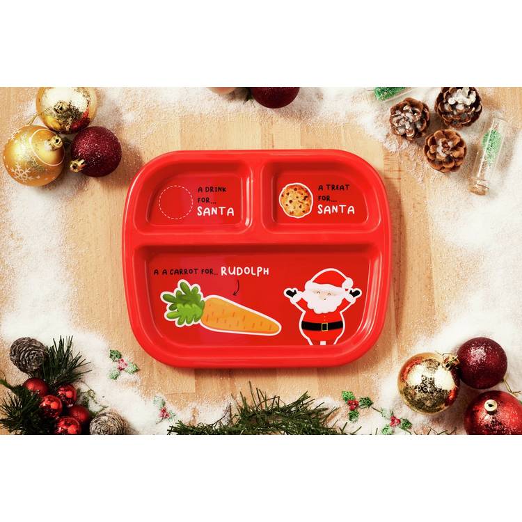 Tots to Tweens Christmas Eve treat plate, imported from the UK