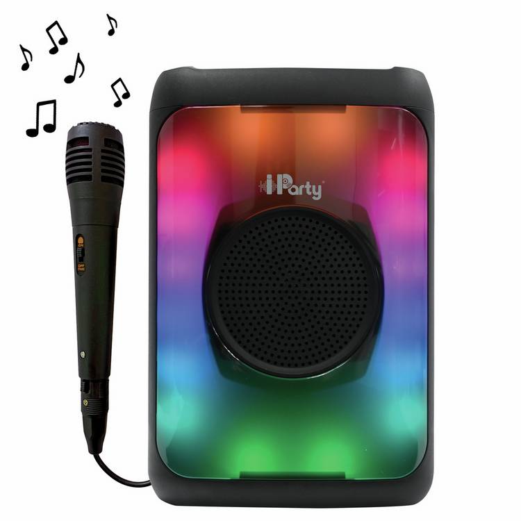 Lexibook medium Bluetooth speaker with microphones and flame light effect, UK version
