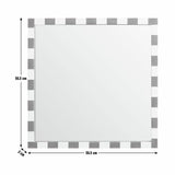 Habitat striped red resin square wall mirror 51x51cm (British brand)