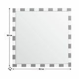 Habitat striped red resin square wall mirror 51x51cm (British brand)