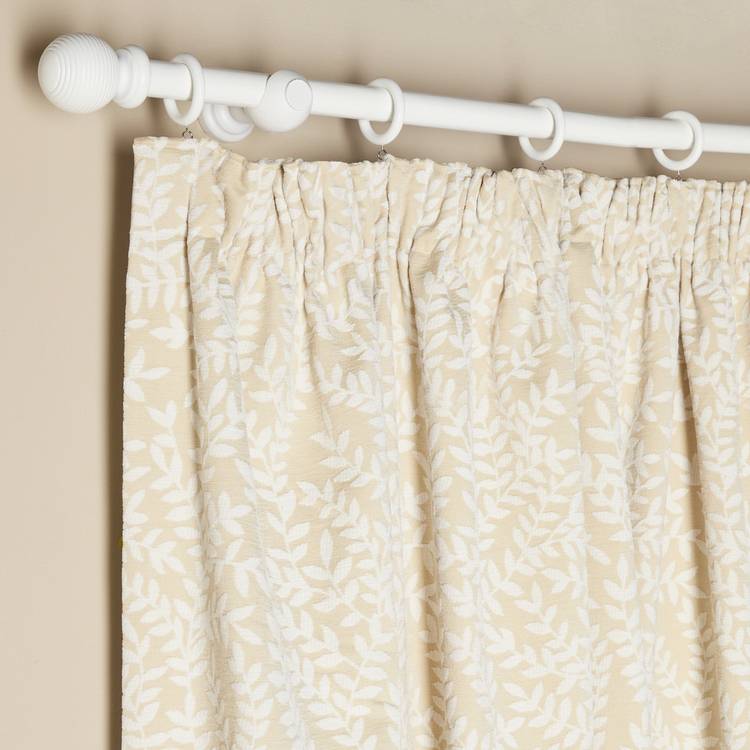 Argos Home cream jacquard pencil pleat curtains 117x137cm - British product
