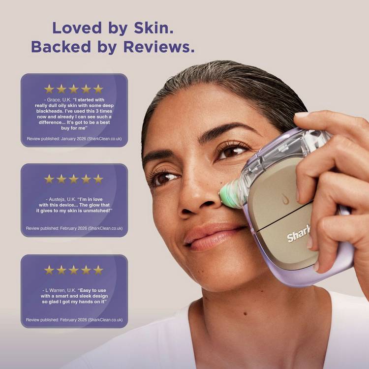 Shark FacialPro Glow home facial and depuffing tool (British brand)
