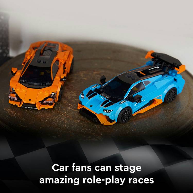 LEGO building toy set Lamborghini Revuelto and Huracán STO 607 pieces - British product