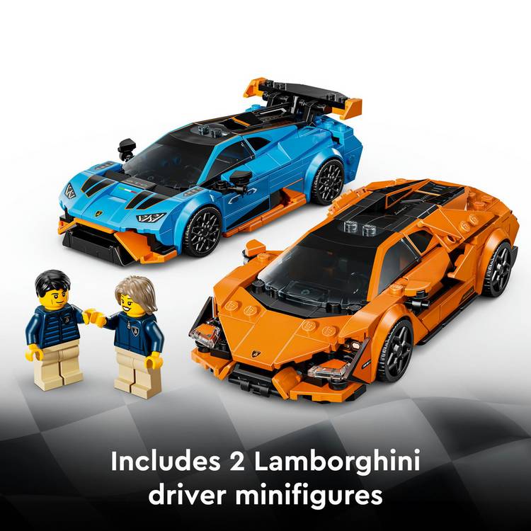 LEGO building toy set Lamborghini Revuelto and Huracán STO 607 pieces - British product