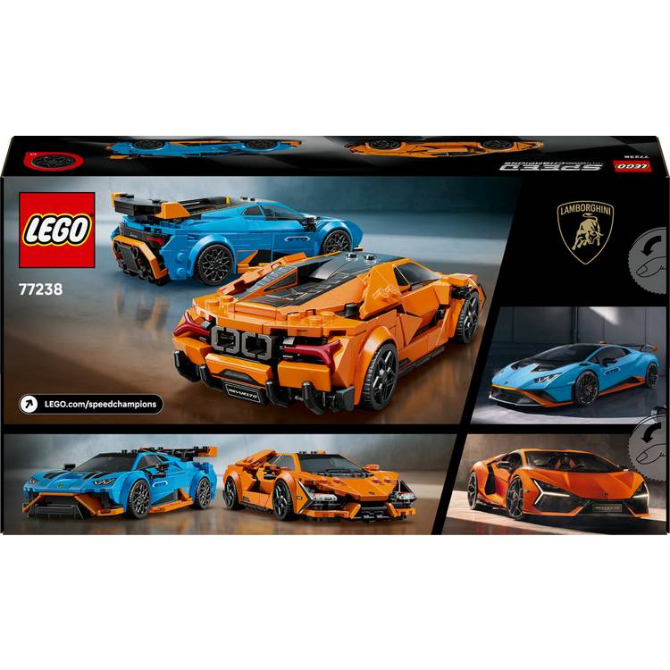 LEGO building toy set Lamborghini Revuelto and Huracán STO 607 pieces - British product