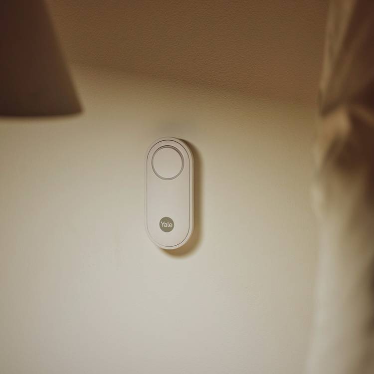 Yale Smart Button panic button doorbell compact smart home device, UK version