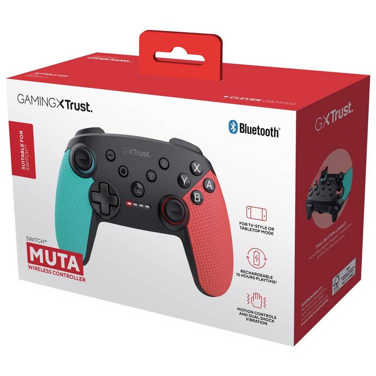 Trust Muta wireless controller for Nintendo Switch 2 red/blue, UK version