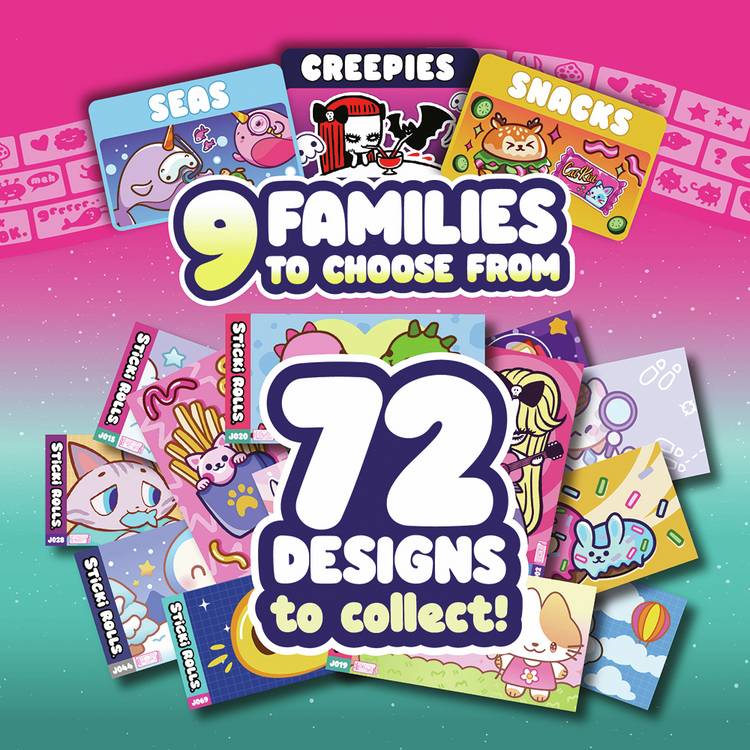 Sticki Rolls Jumbo Sticki giant foil stickers pack of 3 (British brand)
