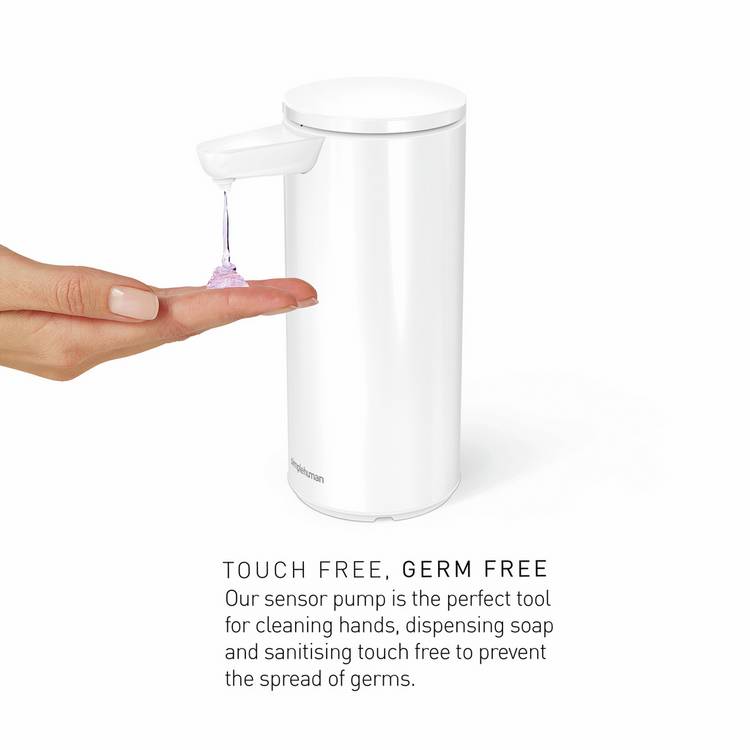 Simplehuman touch-free sensor pump white rechargeable - British product