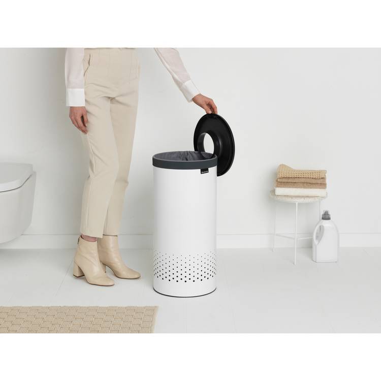 Brabantia white 35L laundry bin (British brand)