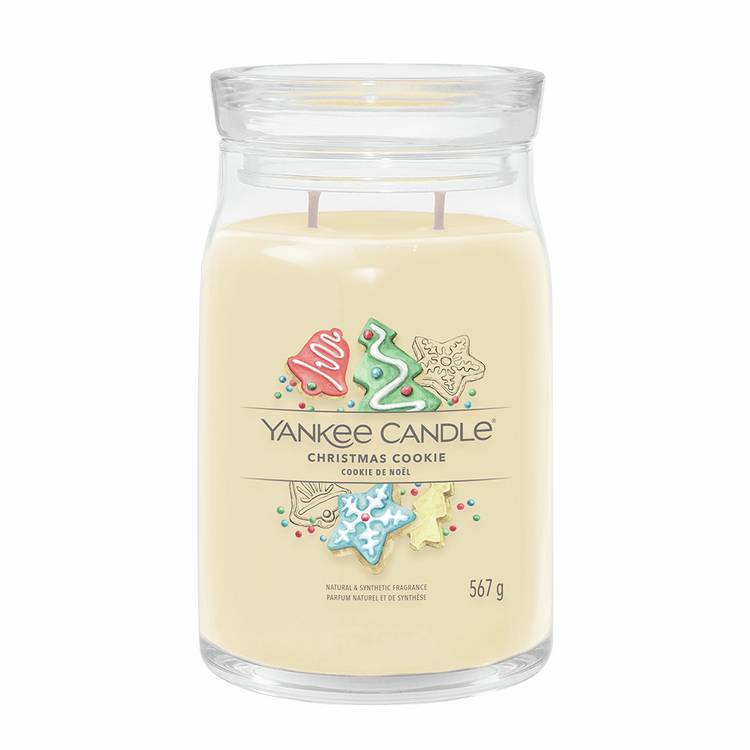 Yankee Candle Christmas Cookie scented candle large jar, imported from the UK